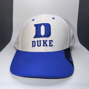 Nike Duke Blue Devils Legacy91 Dri-FIT Hat Fitted Mesh Cap White Blue OSFM